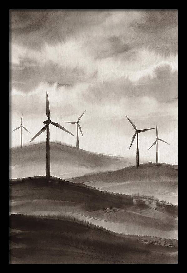Wind Farm On Rolling Hills
