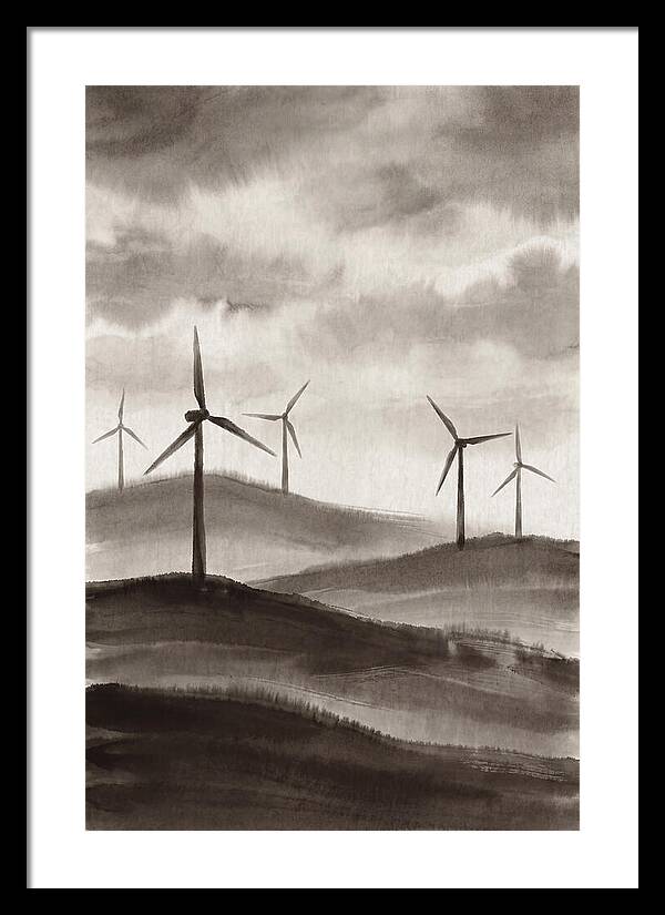 Wind Farm On Rolling Hills