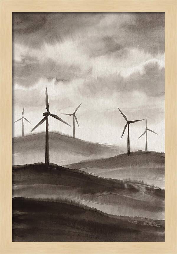 Wind Farm On Rolling Hills