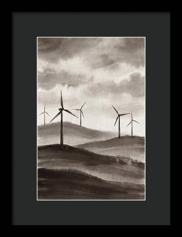 Wind Farm On Rolling Hills