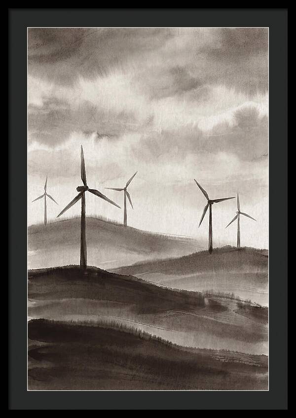 Wind Farm On Rolling Hills