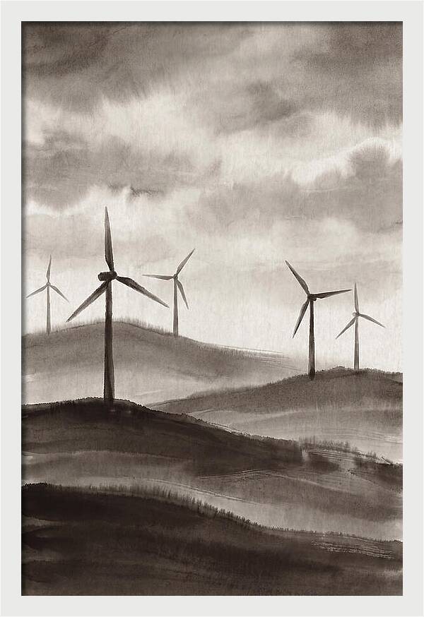 Wind Farm On Rolling Hills