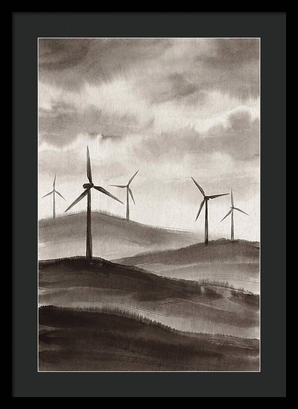 Wind Farm On Rolling Hills