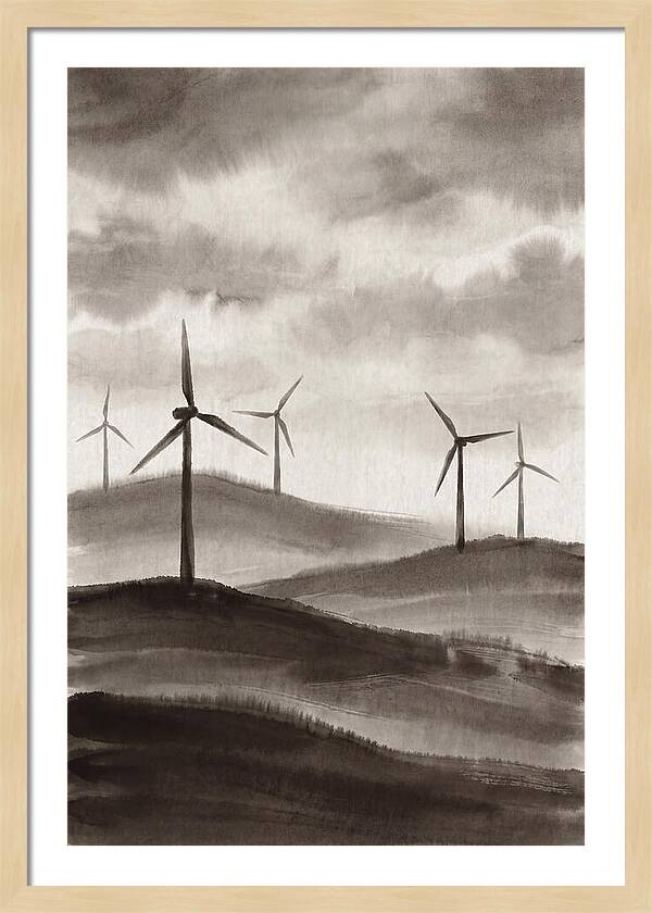 Wind Farm On Rolling Hills