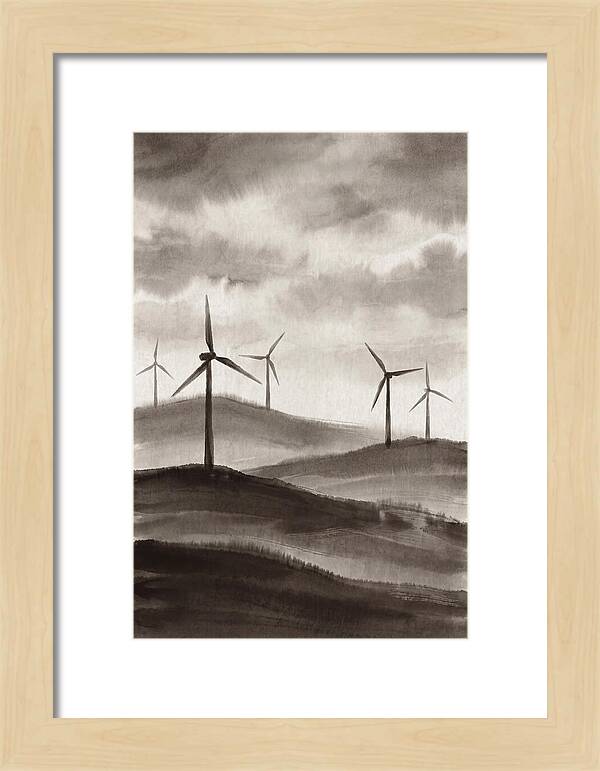 Wind Farm On Rolling Hills