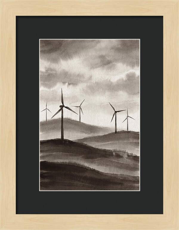 Wind Farm On Rolling Hills