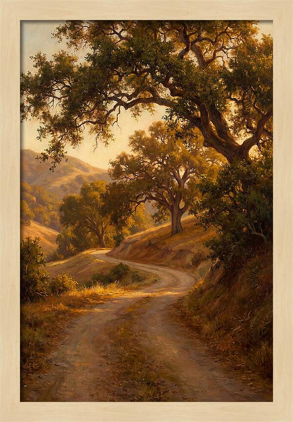 Winding Country Road At Dusk