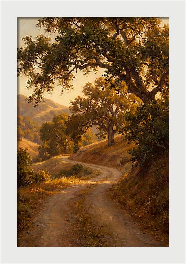 Winding Country Road At Dusk