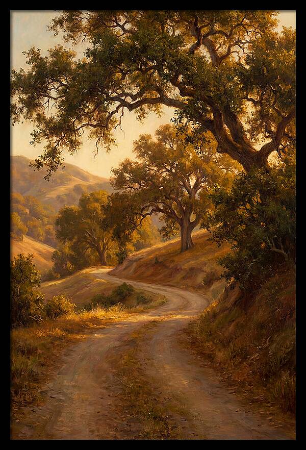 Winding Country Road At Dusk