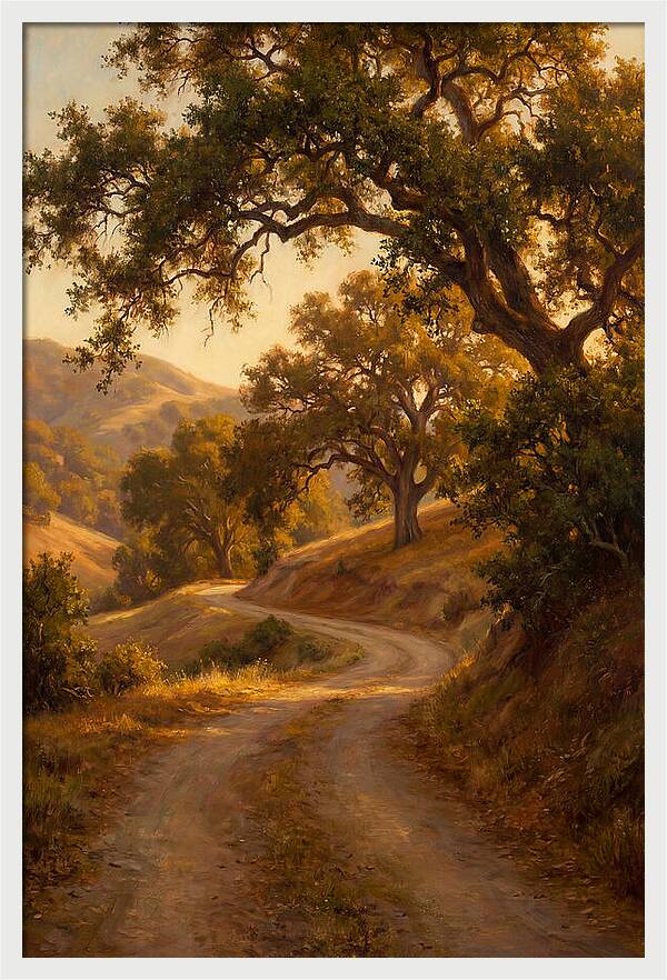 Winding Country Road At Dusk
