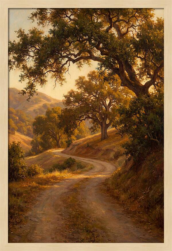 Winding Country Road At Dusk