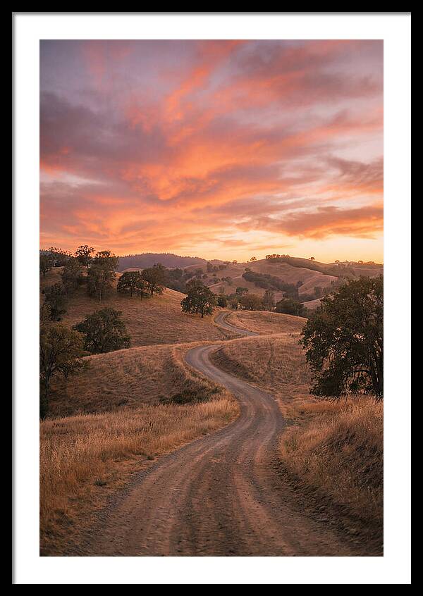 Winding Dirt Road At Dusk