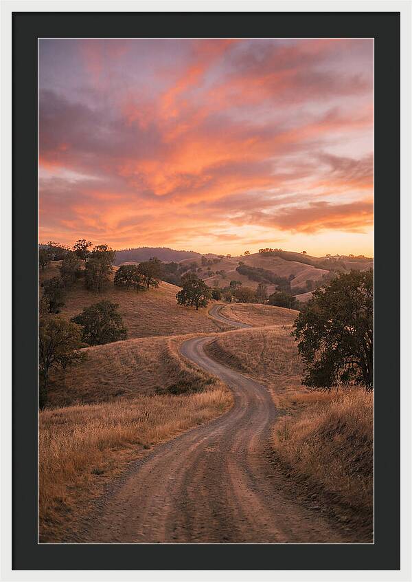 Winding Dirt Road At Dusk