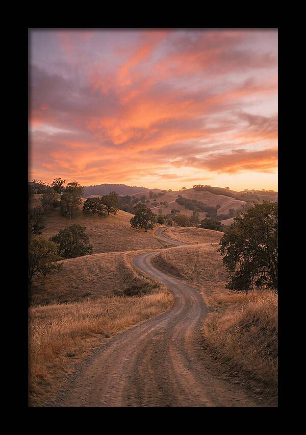 Winding Dirt Road At Dusk