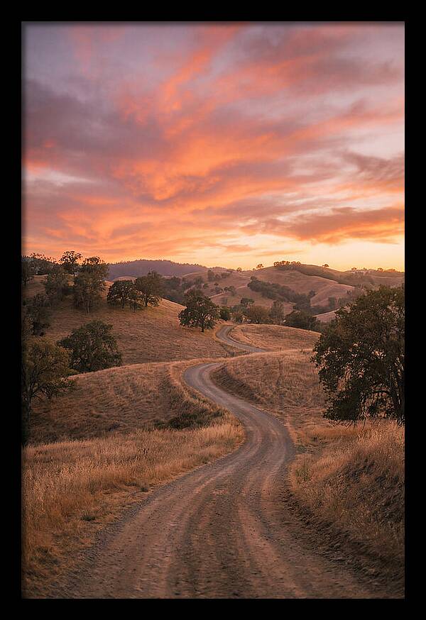 Winding Dirt Road At Dusk