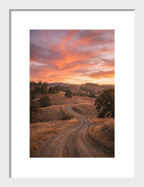 Winding Dirt Road At Dusk