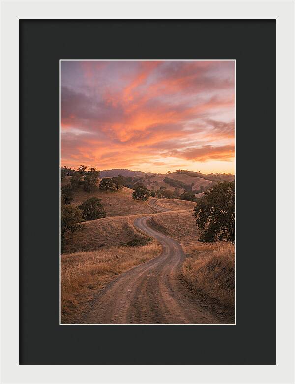 Winding Dirt Road At Dusk