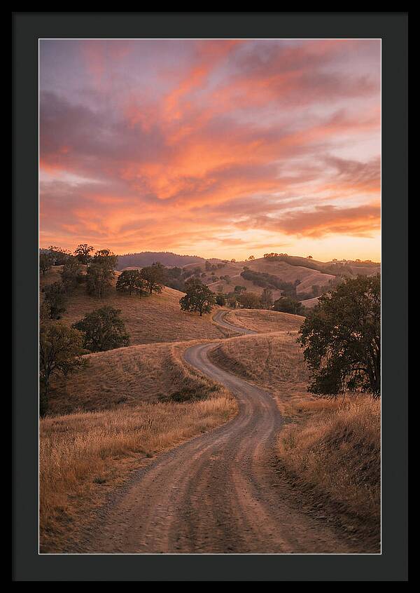 Winding Dirt Road At Dusk