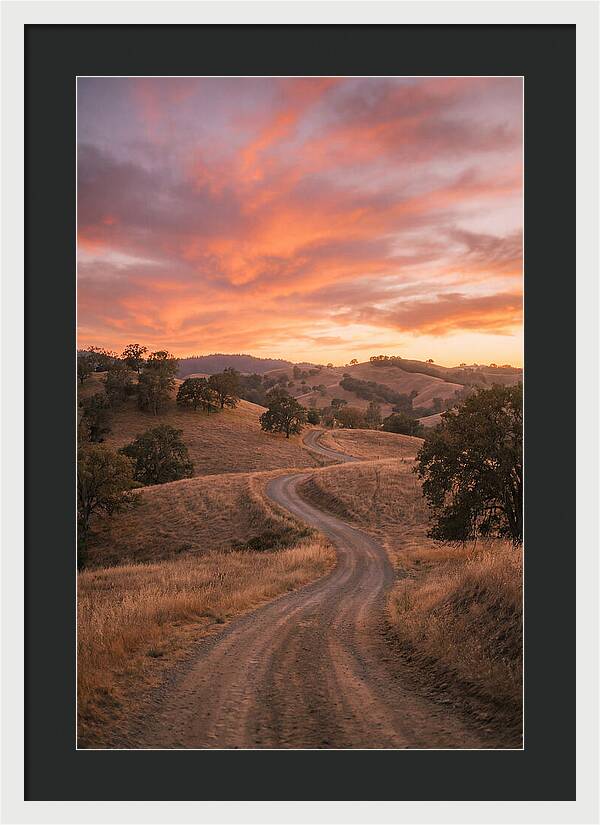 Winding Dirt Road At Dusk