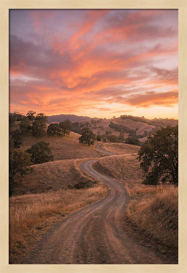 Winding Dirt Road At Dusk