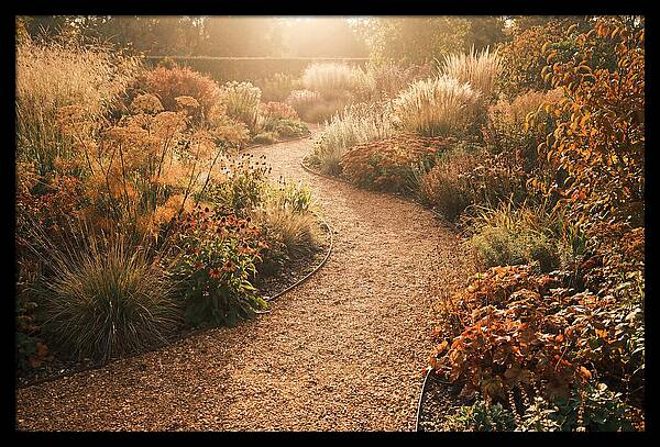 Winding Gravel Path Through Gardens