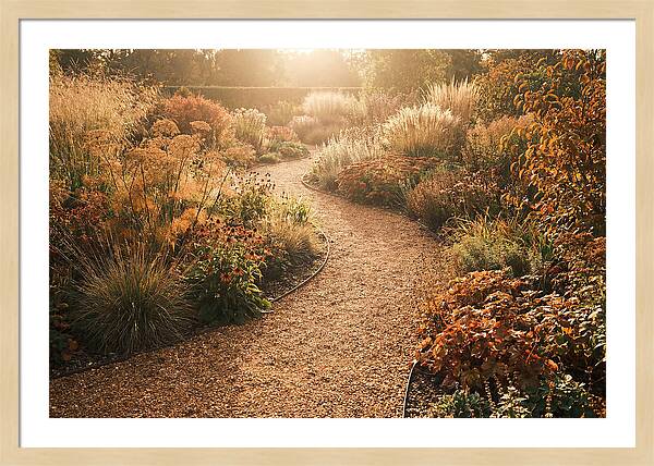 Winding Gravel Path Through Gardens