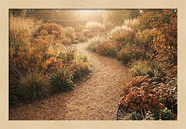 Winding Gravel Path Through Gardens