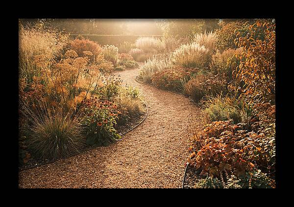 Winding Gravel Path Through Gardens