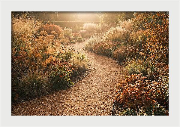 Winding Gravel Path Through Gardens
