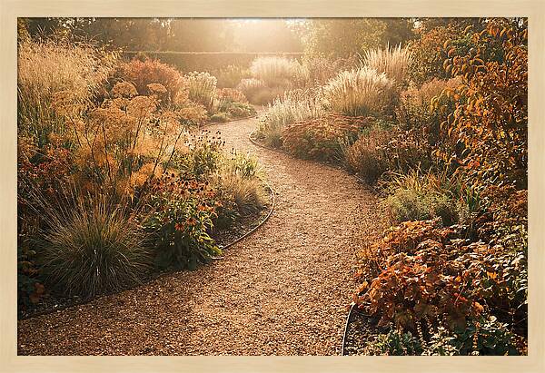 Winding Gravel Path Through Gardens