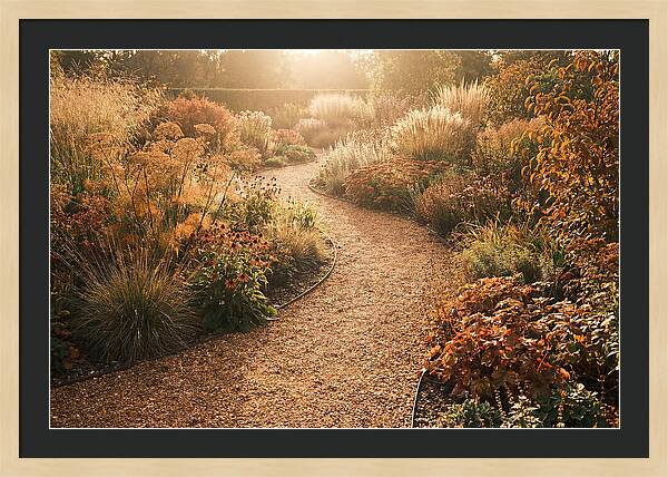 Winding Gravel Path Through Gardens