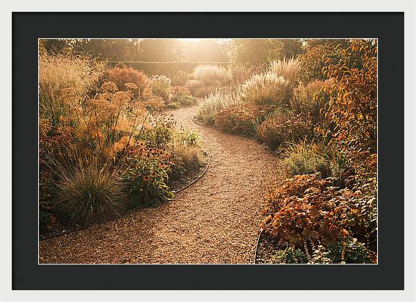 Winding Gravel Path Through Gardens