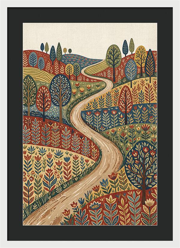 Winding Path Through Vibrant Hills
