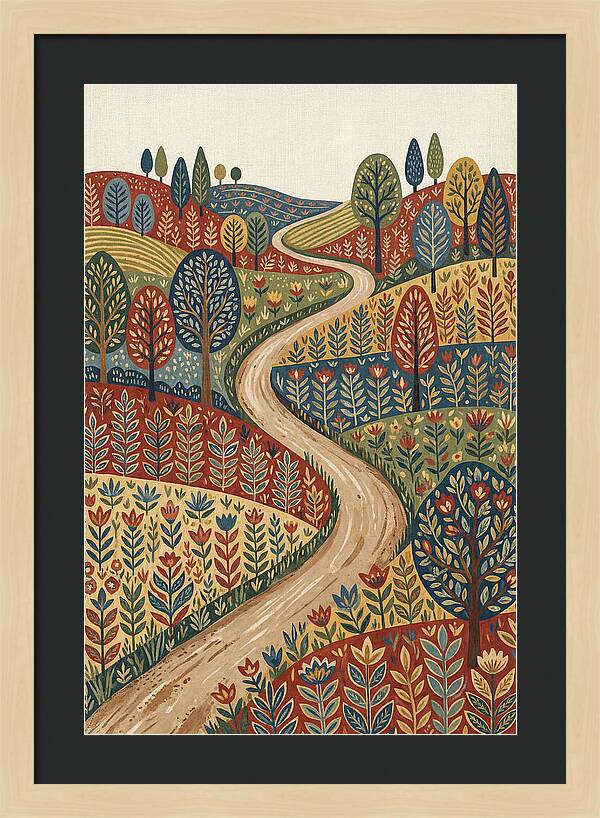 Winding Path Through Vibrant Hills