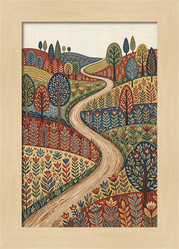 Winding Path Through Vibrant Hills