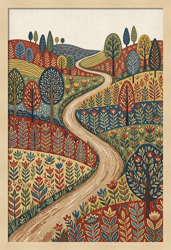 Winding Path Through Vibrant Hills