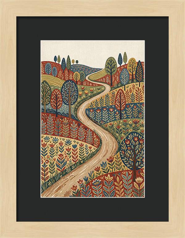 Winding Path Through Vibrant Hills