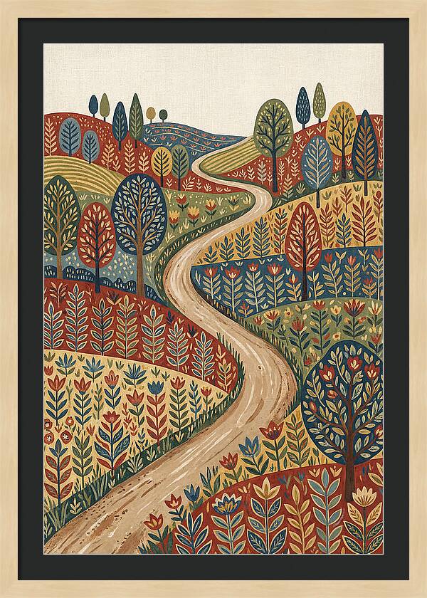 Winding Path Through Vibrant Hills