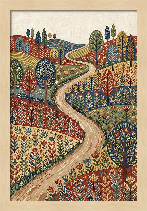 Winding Path Through Vibrant Hills