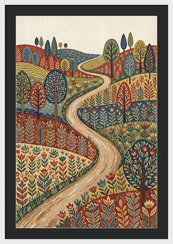 Winding Path Through Vibrant Hills