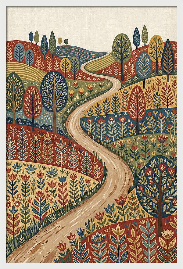 Winding Path Through Vibrant Hills