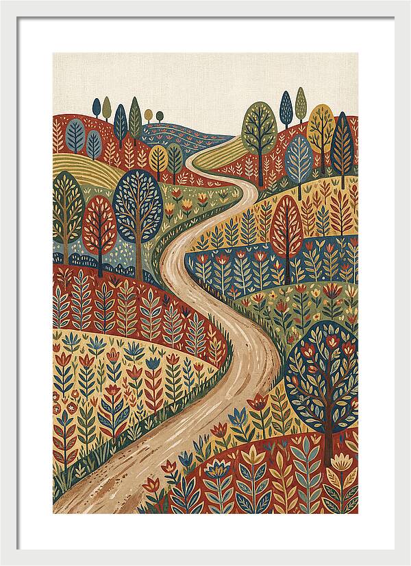 Winding Path Through Vibrant Hills