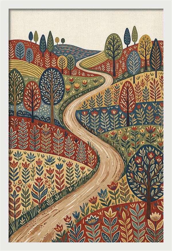 Winding Path Through Vibrant Hills