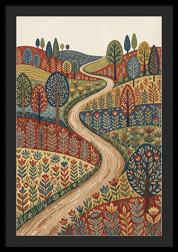 Winding Path Through Vibrant Hills