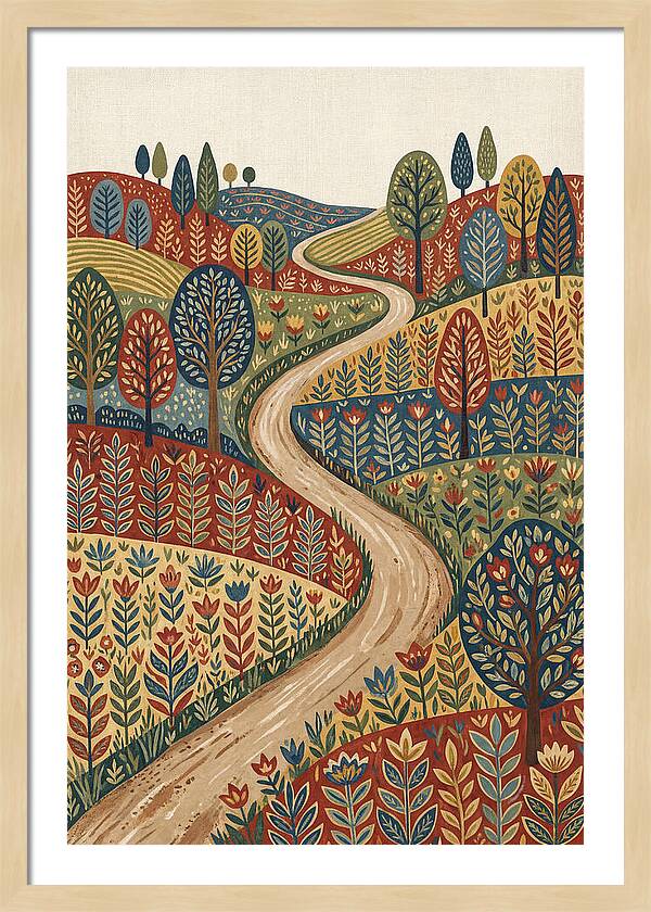 Winding Path Through Vibrant Hills