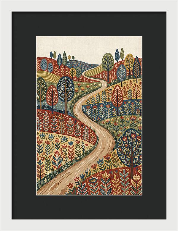 Winding Path Through Vibrant Hills