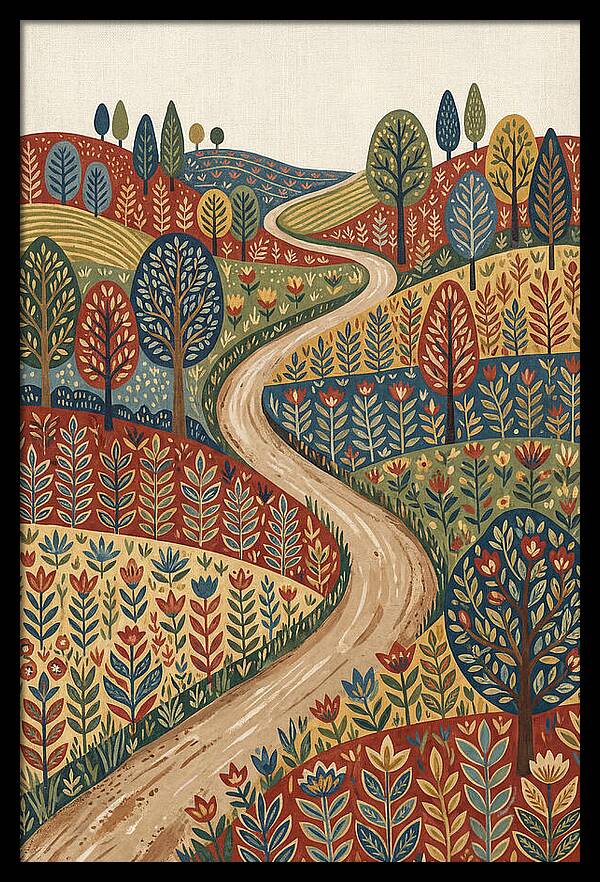 Winding Path Through Vibrant Hills