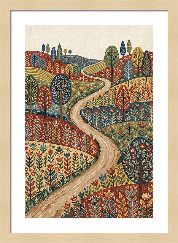 Winding Path Through Vibrant Hills