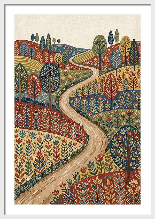 Winding Path Through Vibrant Hills