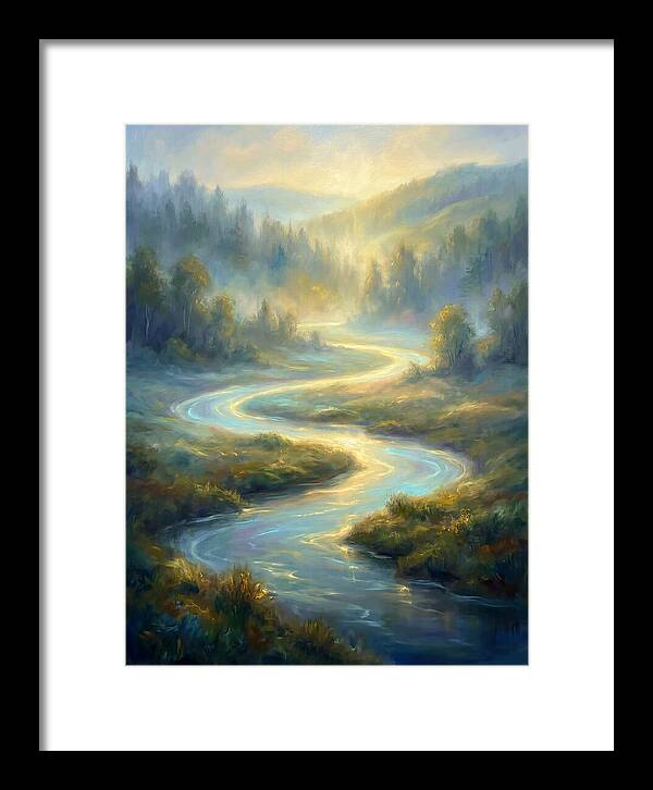 Winding River At Dawn